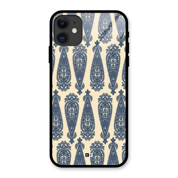 Kalamkari Design Glass Back Case for iPhone 11