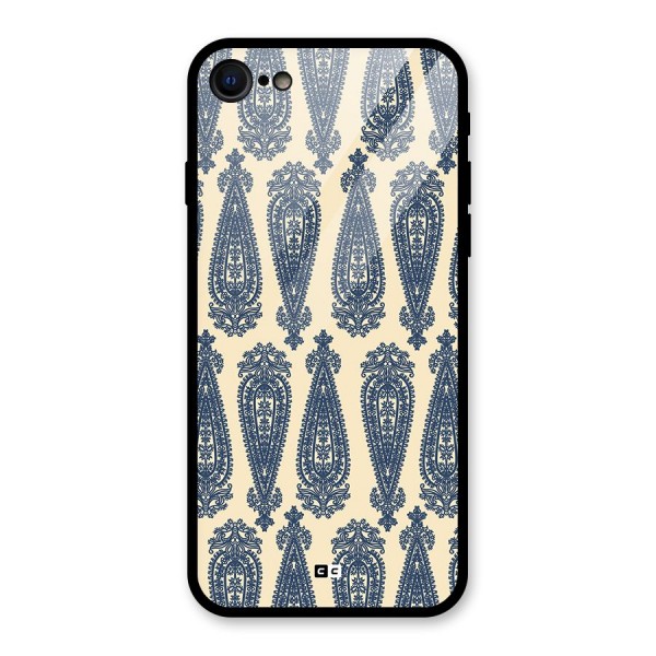 Kalamkari Design Glass Back Case for iPhone SE 2022