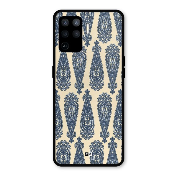 Kalamkari Design Metal Back Case for Oppo F19 Pro