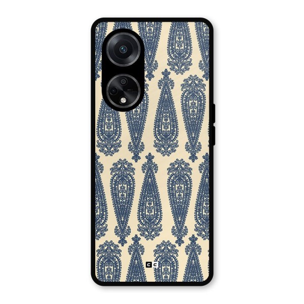 Kalamkari Design Metal Back Case for Oppo F23