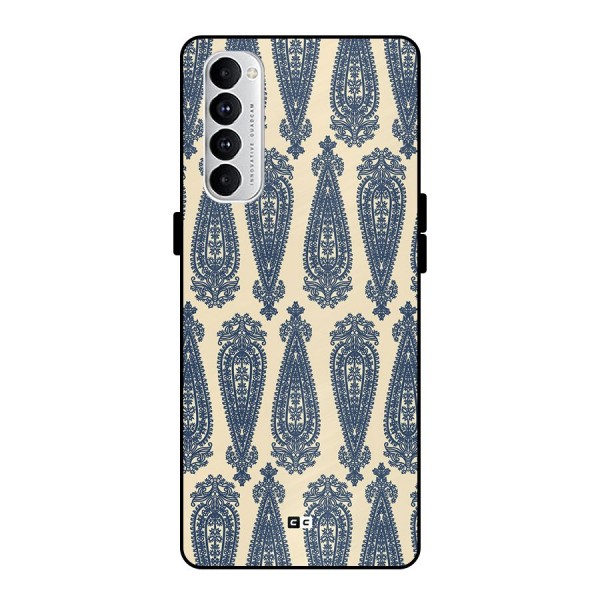 Kalamkari Design Metal Back Case for Oppo Reno4 Pro