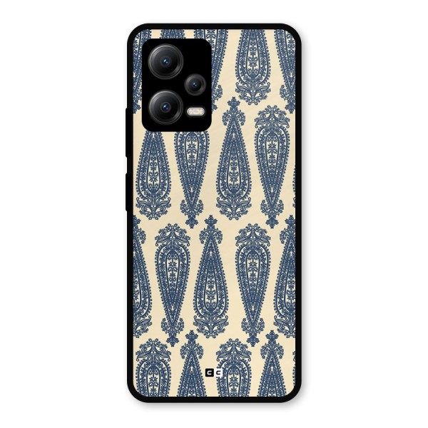 Kalamkari Design Metal Back Case for Poco X5