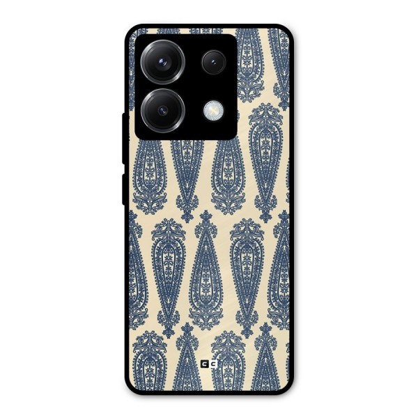 Kalamkari Design Metal Back Case for Poco X6