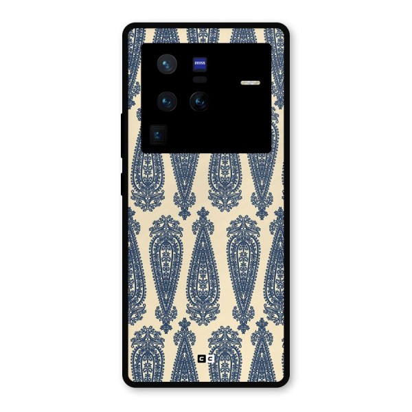 Kalamkari Design Metal Back Case for Vivo X80 Pro