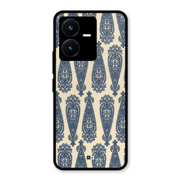 Kalamkari Design Metal Back Case for Vivo Y22