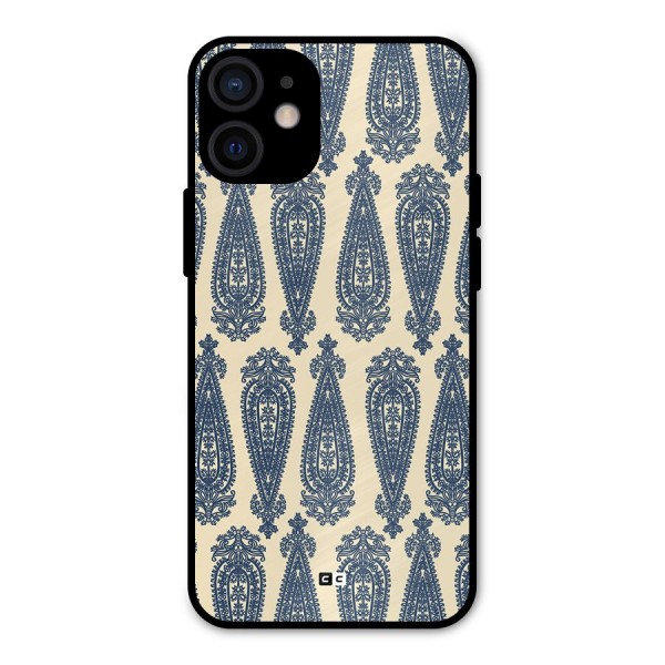 Kalamkari Design Metal Back Case for iPhone 12 Mini