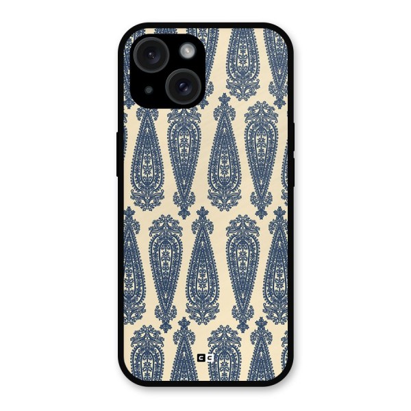 Kalamkari Design Metal Back Case for iPhone 15