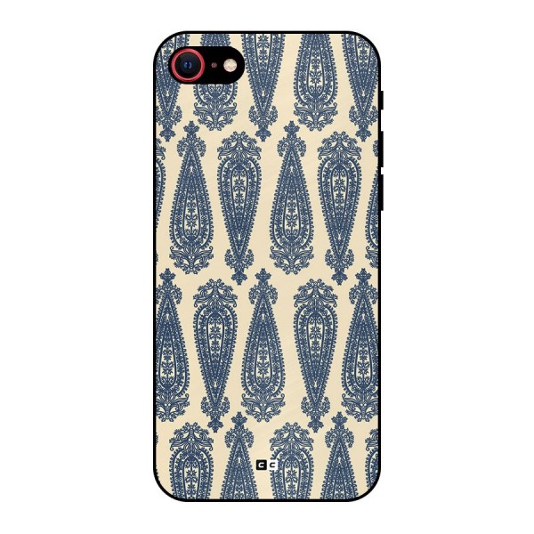 Kalamkari Design Metal Back Case for iPhone SE 2022