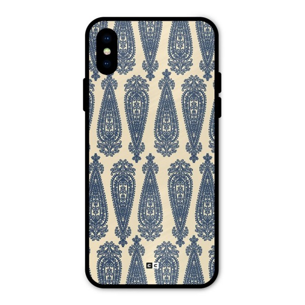 Kalamkari Design Metal Back Case for iPhone XS