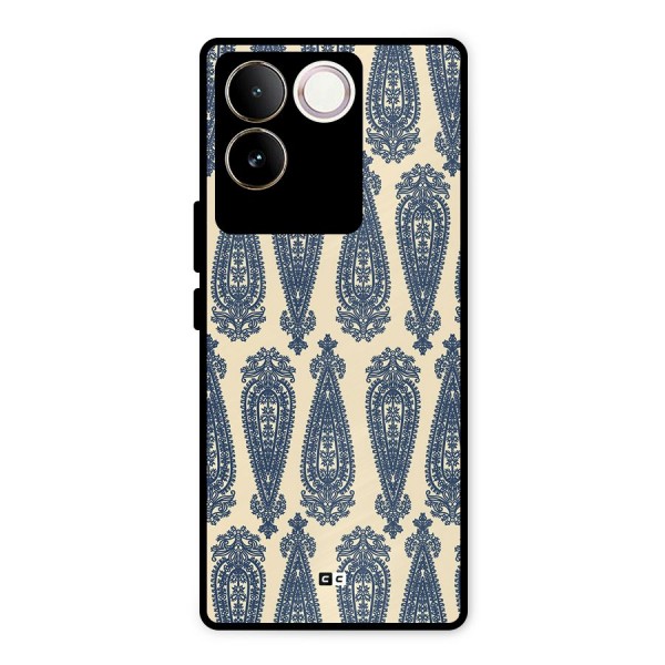 Kalamkari Design Metal Back Case for iQOO Z7 Pro