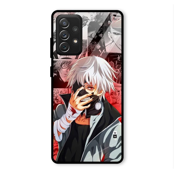 Kaneki Ken Manga Style Glass Back Case for Galaxy A72