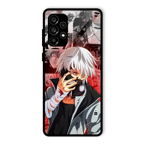 Kaneki Ken Manga Style Glass Back Case for Galaxy A73 5G