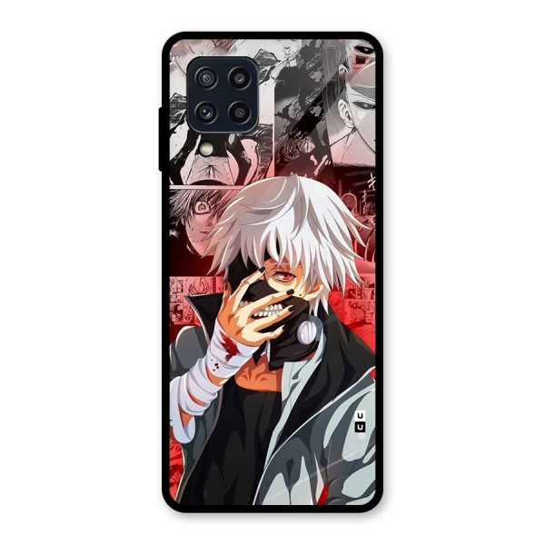 Kaneki Ken Manga Style Glass Back Case for Galaxy M32