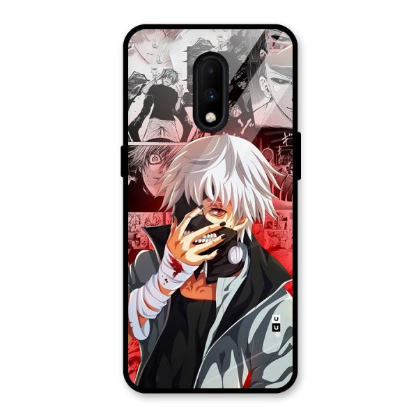 Kaneki Ken Manga Style Glass Back Case for OnePlus 7