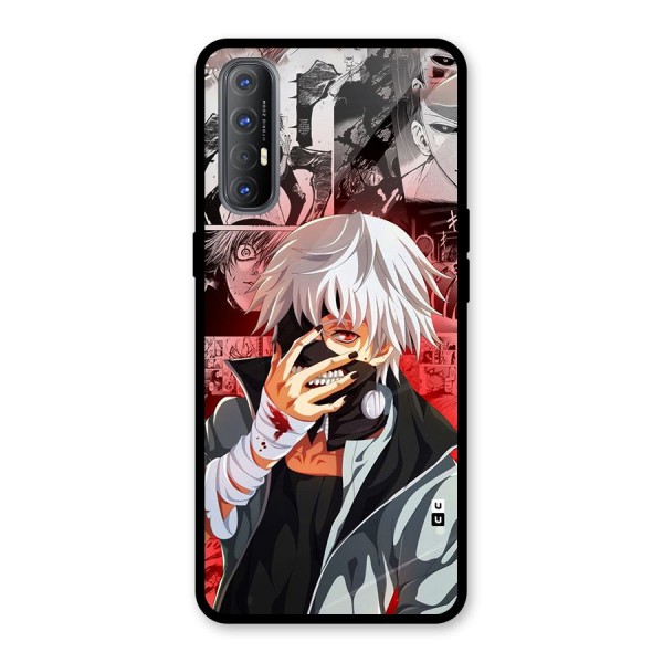 Kaneki Ken Manga Style Glass Back Case for Oppo Reno3 Pro