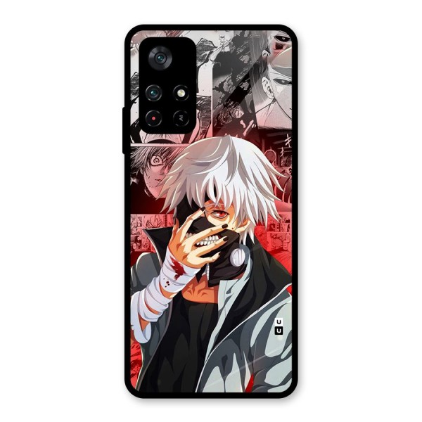 Kaneki Ken Manga Style Glass Back Case for Poco M4 Pro 5G