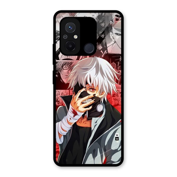 Kaneki Ken Manga Style Glass Back Case for Redmi 12C
