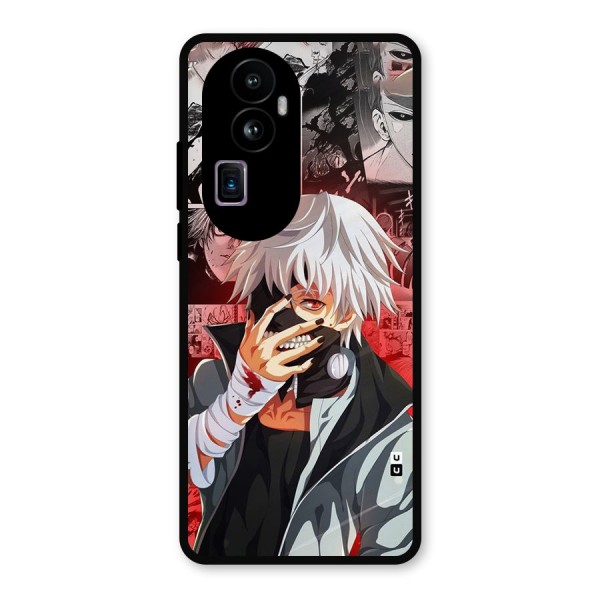 Kaneki Ken Manga Style Metal Back Case for Oppo Reno10 Pro Plus
