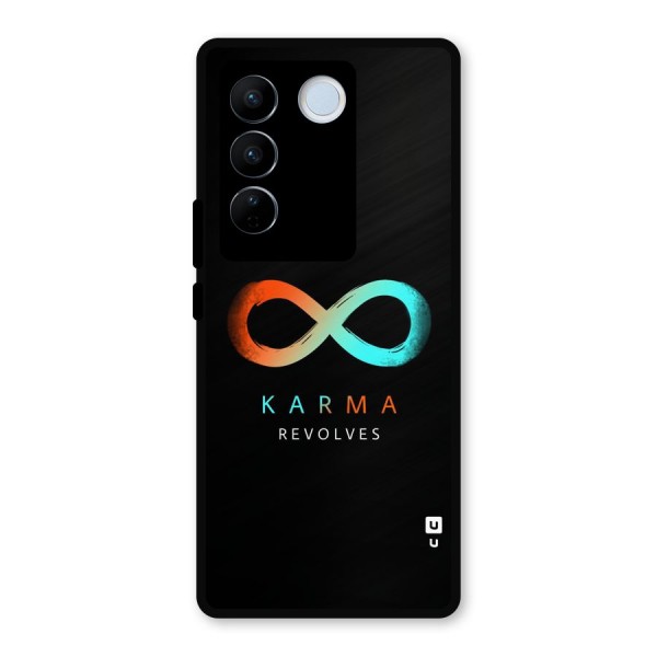 Karma Revolves Metal Back Case for Vivo V27 Pro