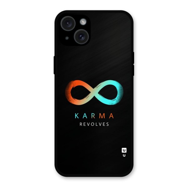 Karma Revolves Metal Back Case for iPhone 15 Plus