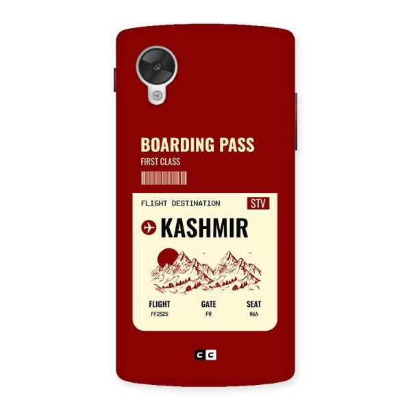 Kashmir Boarding Pass Back Case for Google Nexus 5