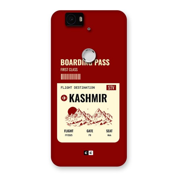 Kashmir Boarding Pass Back Case for Google Nexus 6P