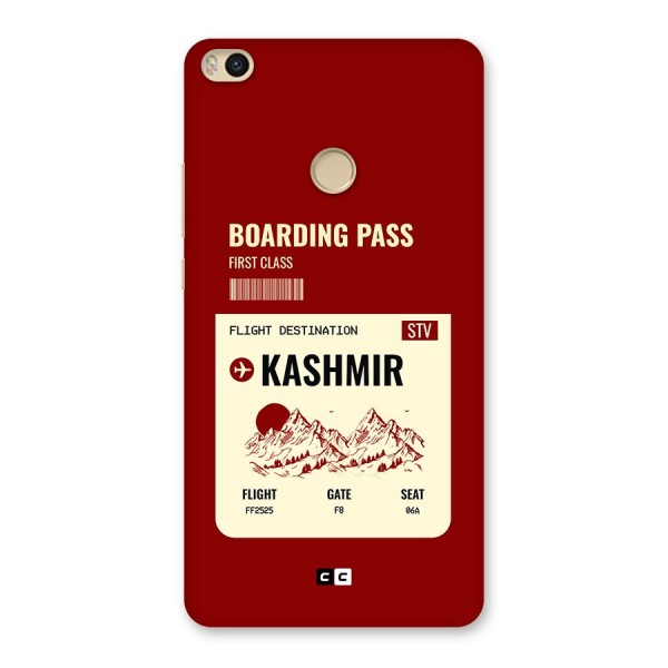Kashmir Boarding Pass Back Case for Mi Max 2