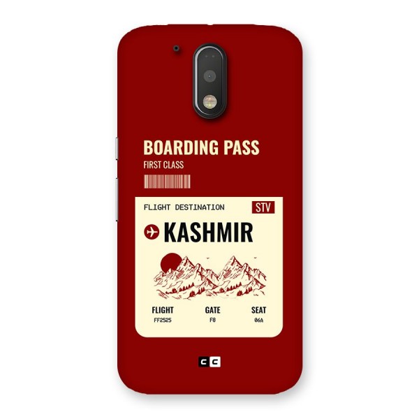Kashmir Boarding Pass Back Case for Moto G4 Plus