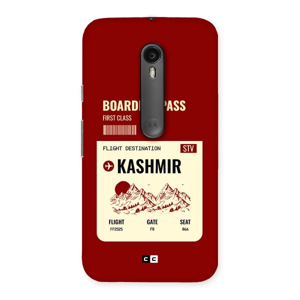 Kashmir Boarding Pass Back Case for Moto G Turbo