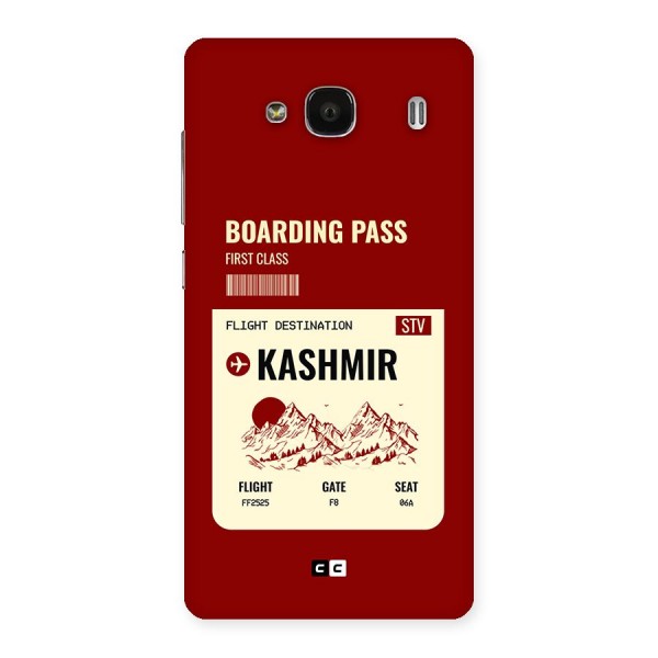 Kashmir Boarding Pass Back Case for Redmi 2s