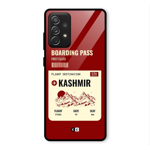 Kashmir Boarding Pass Glass Back Case for Galaxy A72