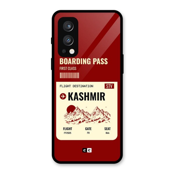 Kashmir Boarding Pass Glass Back Case for OnePlus Nord 2 5G