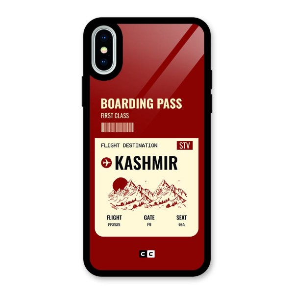 Kashmir Boarding Pass Glass Back Case for iPhone X