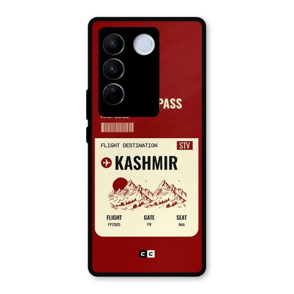 Kashmir Boarding Pass Metal Back Case for Vivo V27