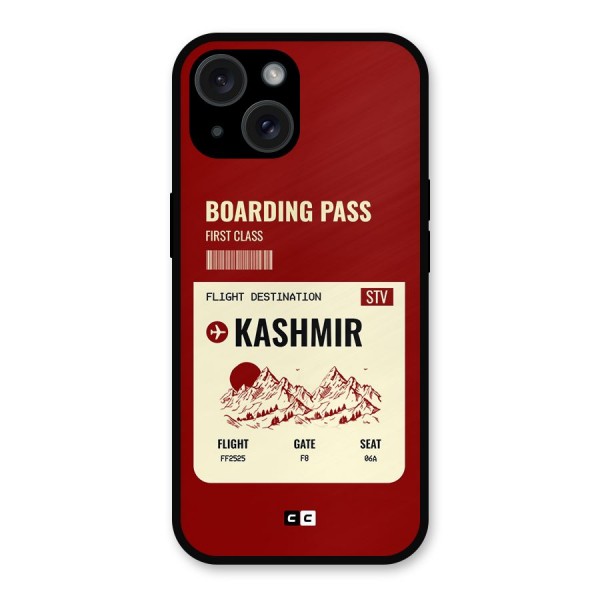Kashmir Boarding Pass Metal Back Case for iPhone 15