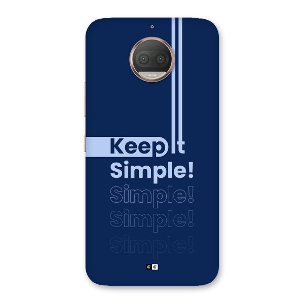 Keep It Simple Back Case for Moto G5s Plus