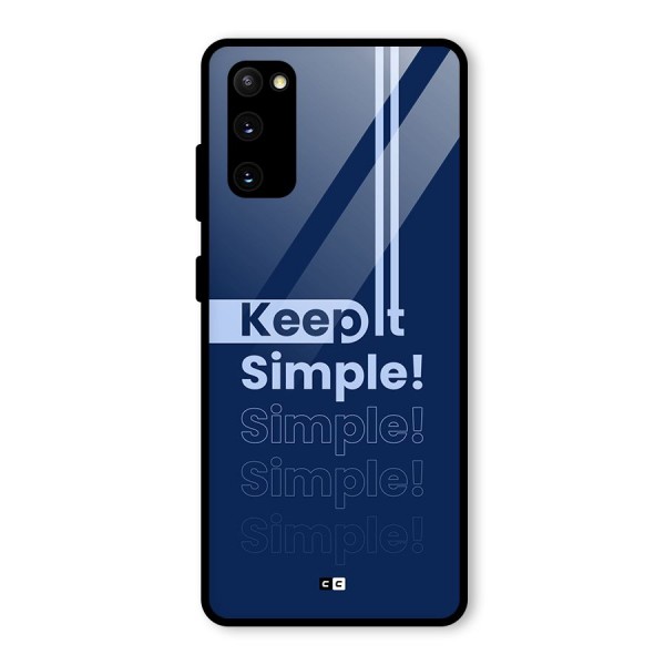 Keep It Simple Glass Back Case for Galaxy S20 FE 5G