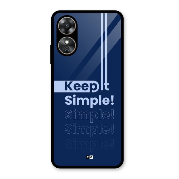 Keep It Simple Glass Back Case for Oppo A17