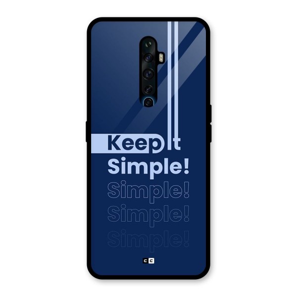 Keep It Simple Glass Back Case for Oppo Reno2 Z