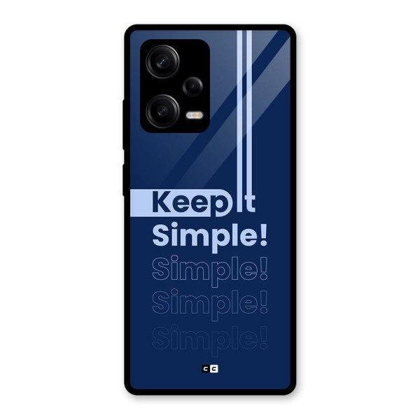 Keep It Simple Glass Back Case for Redmi Note 12 Pro
