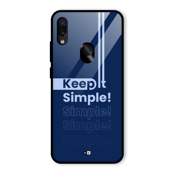 Keep It Simple Glass Back Case for Redmi Note 7S