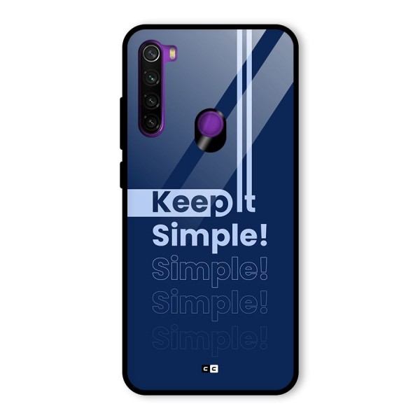 Keep It Simple Glass Back Case for Redmi Note 8