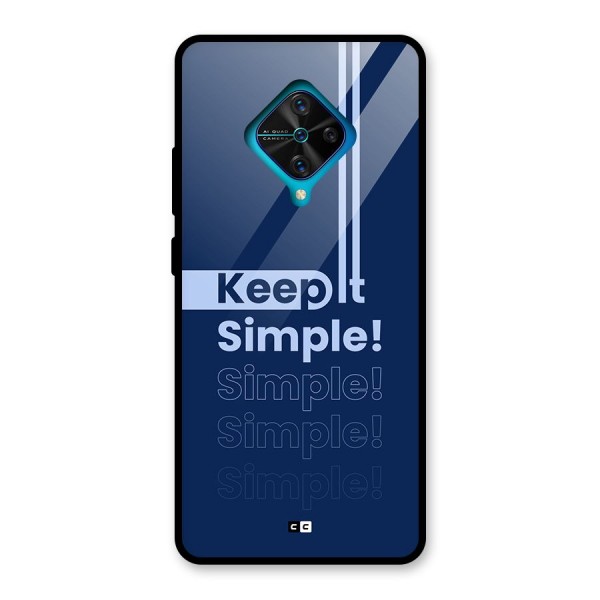 Keep It Simple Glass Back Case for Vivo S1 Pro