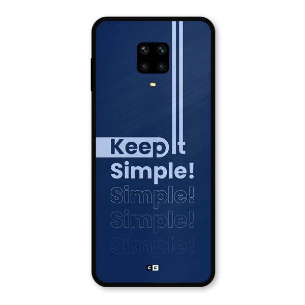 Keep It Simple Metal Back Case for Redmi Note 9 Pro Max