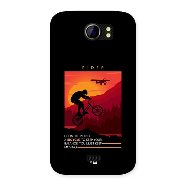 Keep Moving Rider Back Case for Canvas 2 A110
