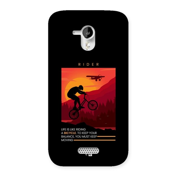 Keep Moving Rider Back Case for Canvas HD A116