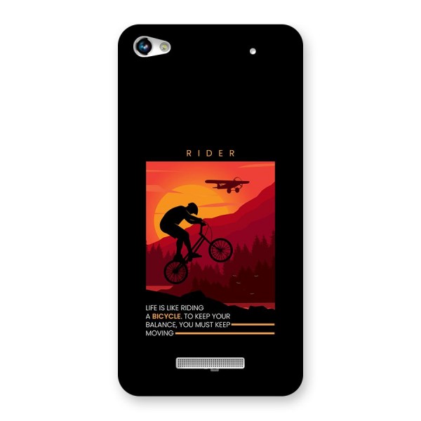 Keep Moving Rider Back Case for Canvas Hue 2 A316