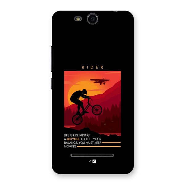 Keep Moving Rider Back Case for Canvas Juice 3 Q392