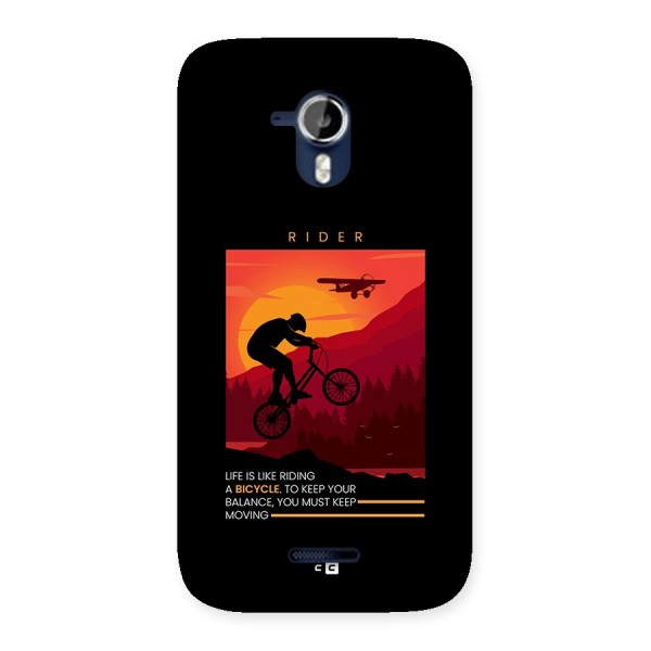 Keep Moving Rider Back Case for Canvas Magnus A117