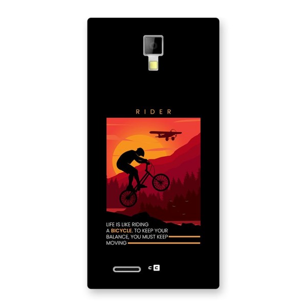 Keep Moving Rider Back Case for Canvas Xpress A99